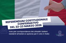 Referendum Costituzionale Confermativo del 22 e 23 marzo 2026